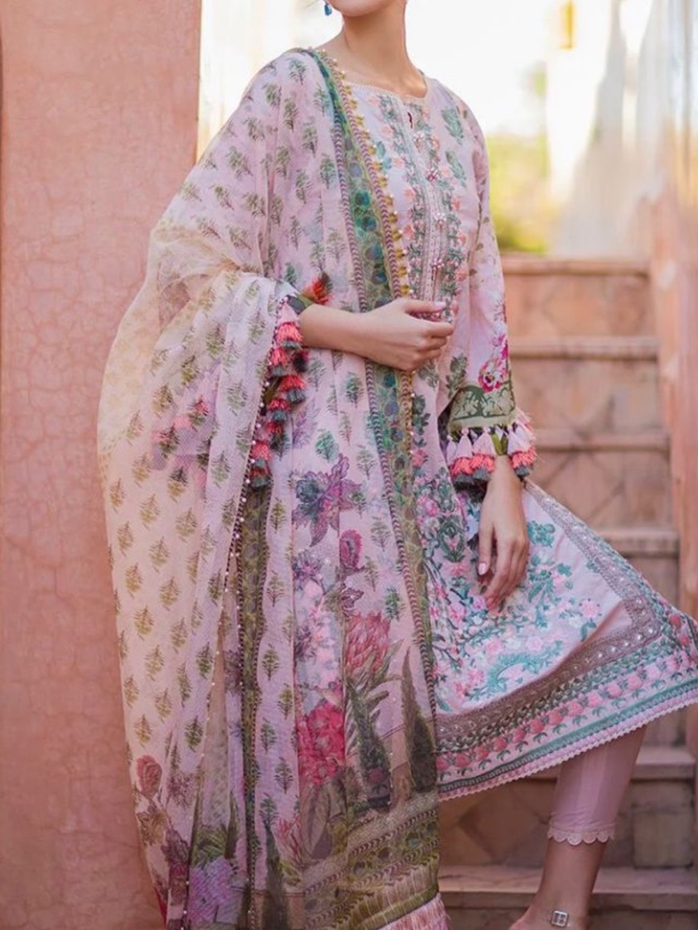 Beautiful embroidered Sobia nazir lawn dress